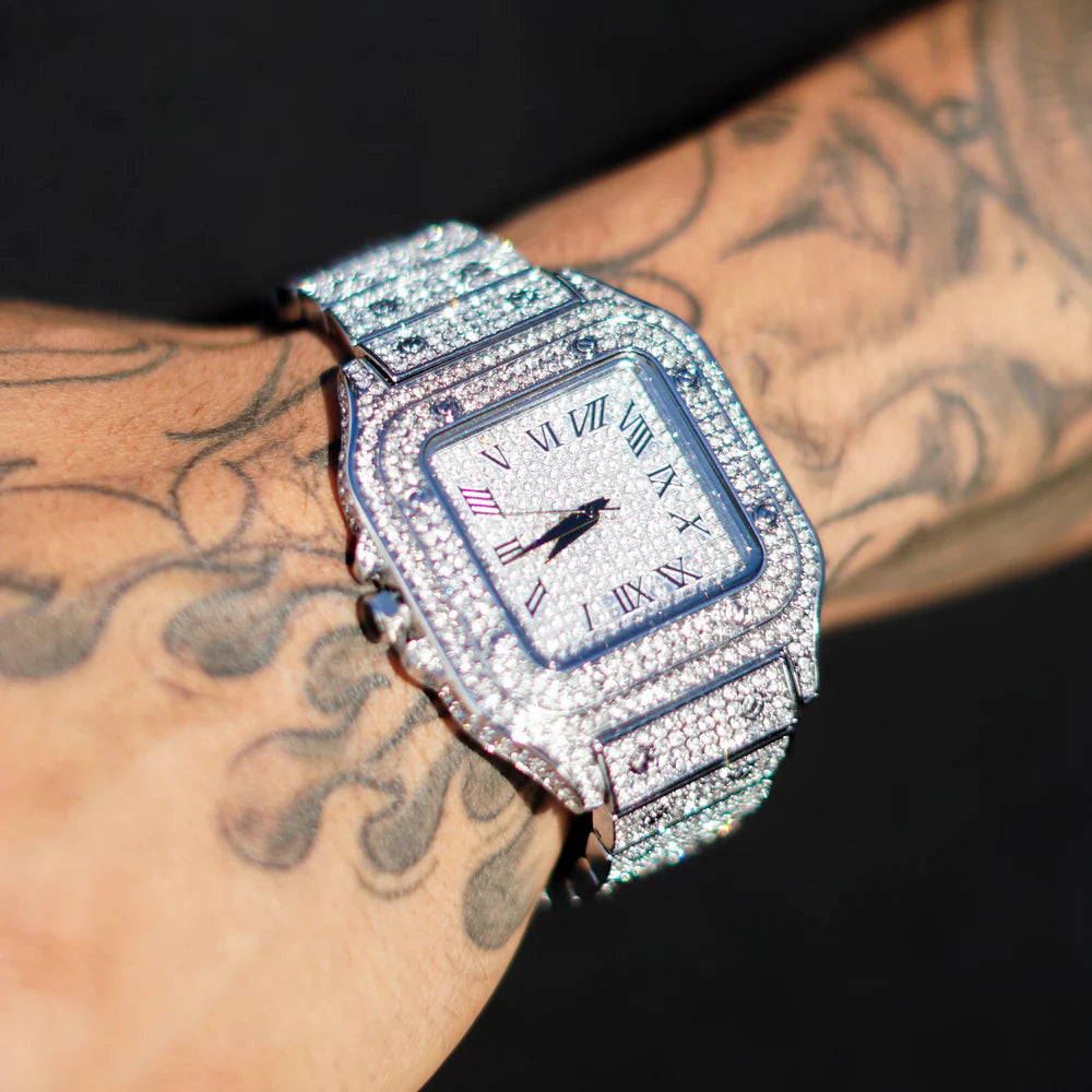 RELOJ SANTOZ CLASICO ORO BLANCO