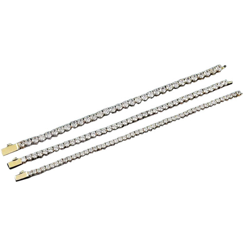 BRAZALETE TENIS ORO BLANCO 18K
