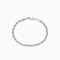 BRAZALETE ROPE 4MM ORO BLANCO 18K