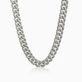 CADENA CUBANA RICH BOSS 20MM ORO BLANCO 18K