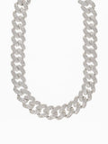 CADENA CUBANA BAGUETTE 20MM ORO BLANCO 18K