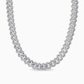 CADENA CUBANA 15MM ORO BLANCO 18K