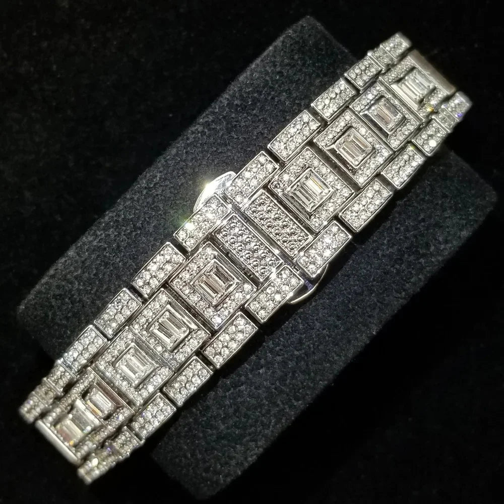 RELOJ ICED FROZEN ORO BLANCO