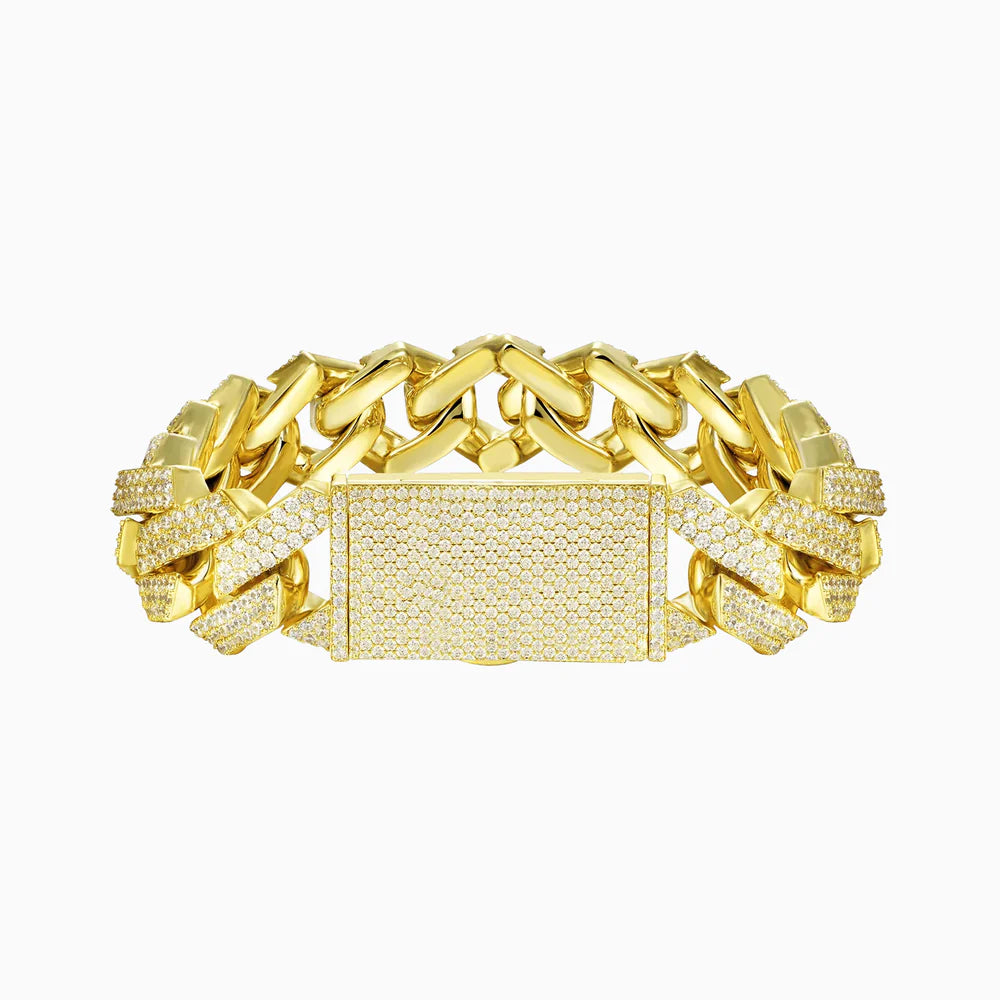 BRAZALETE CUBANA 20MM ORO 18K