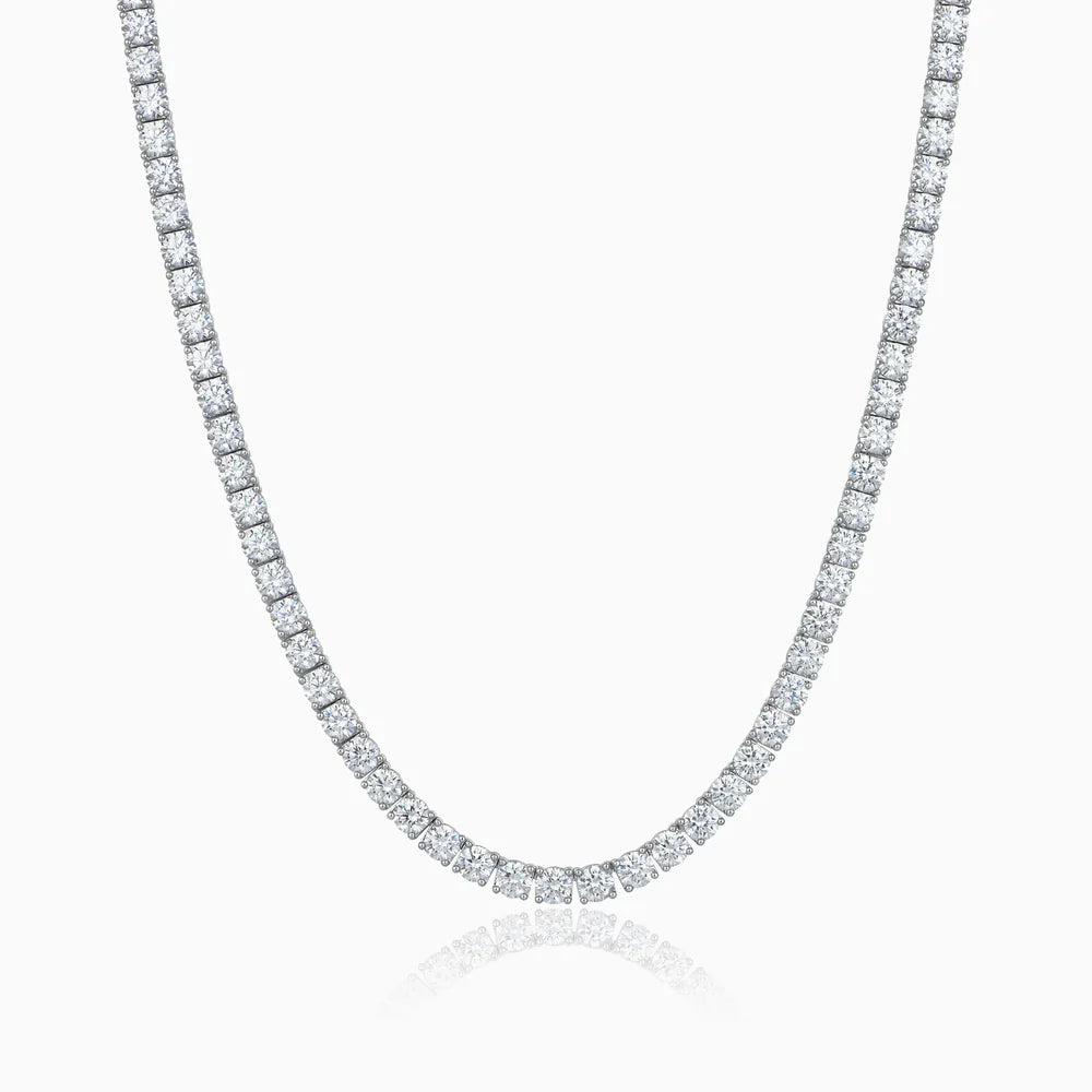 CADENA TENIS ORO BLANCO 18K