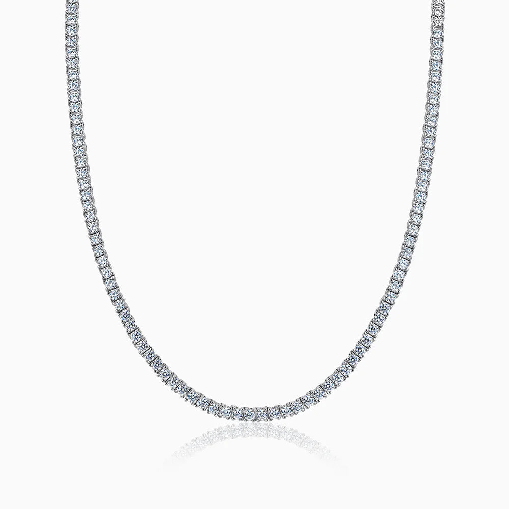 CADENA TENIS ORO BLANCO 18K