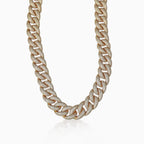 CADENA CUBANA RICH BOSS 20MM ORO 18K